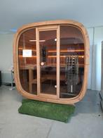 Toonzaalmodel buitensauna Dice Solo 210 x 200 cm, Sport en Fitness, Sauna, Ophalen, Nieuw, Fins of Traditioneel, Complete sauna