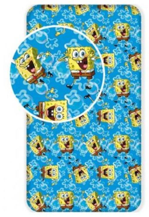 SpongeBob Hoeslaken 90x200 cm, Kinderen en Baby's, Kinderkamer | Beddengoed, Nieuw, Hoeslaken of Sloop, Blauw, Jongetje, Ophalen of Verzenden