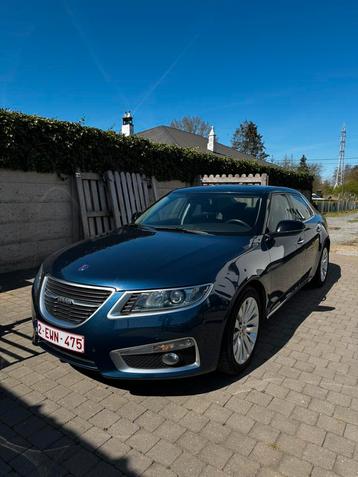 Saab 9-5NG Aero XWD, Auto's, Zwart, 4 cilinders, Blauw, Leder