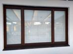 raam met 2 vleugels in merbau (hardhout)   + rolluik, Doe-het-zelf en Bouw, Ophalen, Gevelraam of Ruit, 160 cm of meer, Zo goed als nieuw