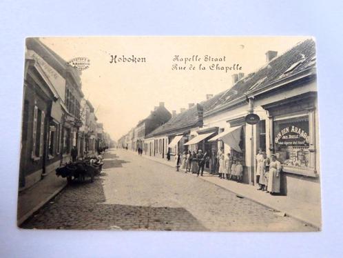 HOBOKEN - Kapellestraat met veel volk - ca. 1915, Verzamelen, Postkaarten | België, Gelopen, Antwerpen, Voor 1920, Ophalen of Verzenden