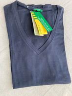 Benetton New M T-shirt, Maat 38/40 (M), Blauw, Benetton, Nieuw