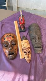 Houten maskers : Afrikaans / Indonesisch / …, Antiek en Kunst, Kunst | Beelden en Houtsnijwerken, Ophalen