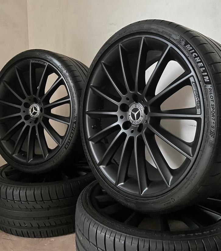 20 Inch Originele Mercedes AMG breedset velgen + Zomerbanden, Auto-onderdelen, Banden en Velgen, Velg(en), Zomerbanden, 20 inch