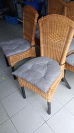 rotan stoelen, Ophalen, Zo goed als nieuw, Bruin, Vijf, Zes of meer stoelen