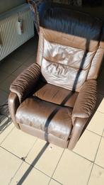 Elektrische Relax zetel in leder, Ophalen, Zo goed als nieuw