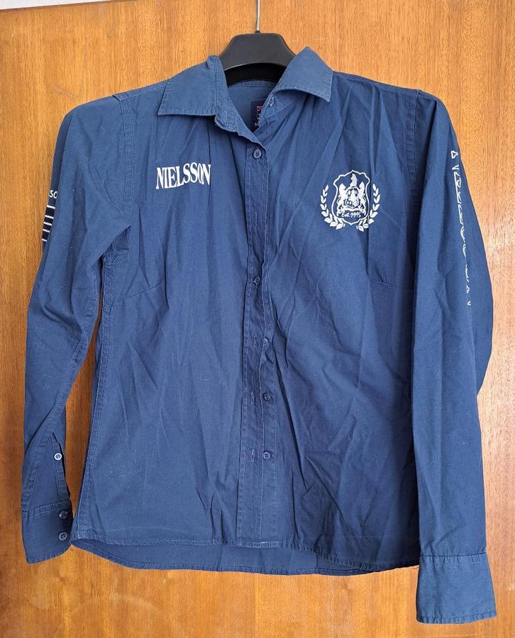 toffe hemdsblouse Nielsson, Kleding | Dames, Blouses en Tunieken, Gedragen, Maat 42/44 (L), Blauw, Ophalen of Verzenden