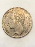 Munt zilver België 5 FR Leop I jaartal 1849 gelauwerd mooi !, Zilver, Ophalen of Verzenden, Losse munt, Zilver