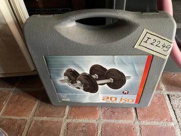 Halter gewichten, Sport en Fitness, Ophalen, Zo goed als nieuw, Borst, Halterset