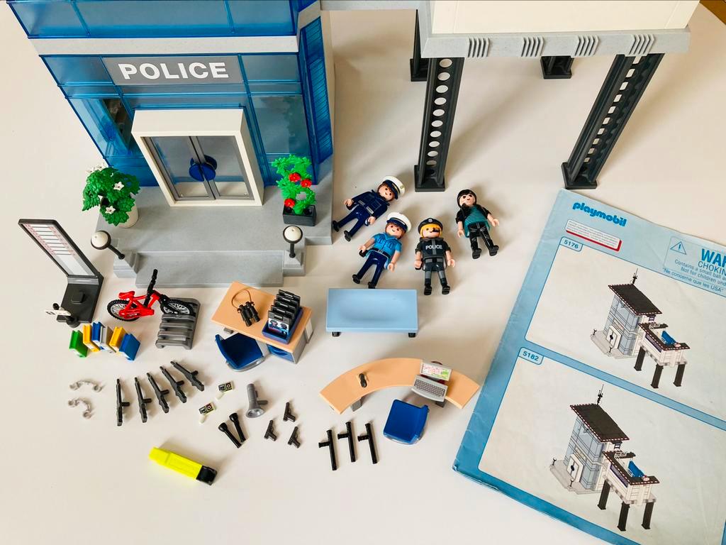 Commissariat de police avec système d'alarme Playmobil 5182 - Police  Playmobil
