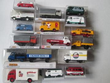 Einige Brekina 1:87 LKW, VW und Mercedes Kasten Stück 8,00 E beschikbaar voor biedingen