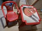 Kinder stoel en tafel rood cars, Enlèvement, Utilisé, Table(s) et Chaise(s)