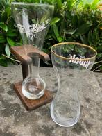 1 KWAK PAUWEL KOETSIERSGLAS EN 1 ZANDLOPER GLAS, Verzamelen, Biermerken, Ophalen of Verzenden, Zo goed als nieuw, Glas of Glazen