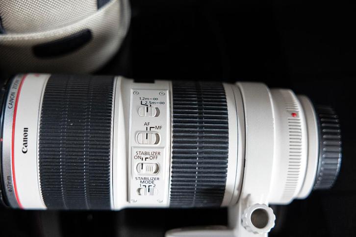Canon tele fullframe EF 70-200 L II IS USM + extender x2, Audio, Tv en Foto, Foto | Lenzen en Objectieven, Zo goed als nieuw, Telelens