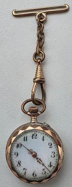 Zakhorloge+Marc Favre+Vermeil+horloge met kraag, Overige merken, Zakhorloge, Ophalen of Verzenden, Verguld