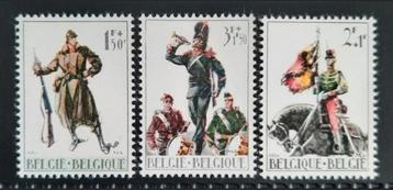 Belgique : COB 1293/95 ** Œuvres patriotiques 1964.