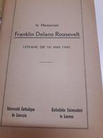 Franklin Roosevelt 1945 - In Memoriam - KUL, Tweetalig, Ophalen of Verzenden, Boek of Tijdschrift
