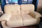 2 divans et 1 fauteuil en tissus jaune, 100 tot 125 cm, 150 tot 200 cm, Stof, Moderne