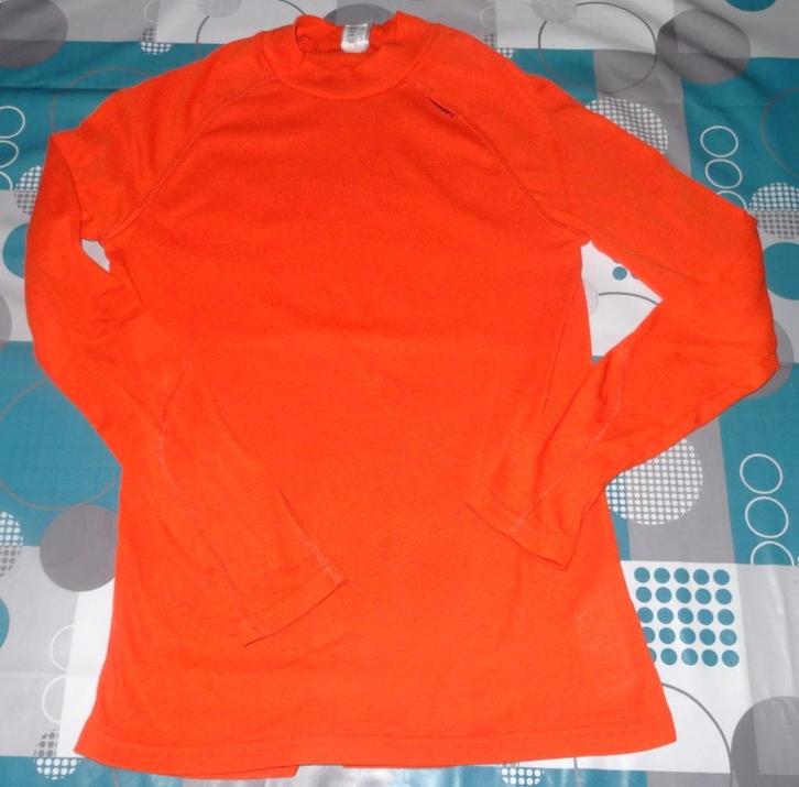S small thermo thermisch warm ondershirt longsleeve oranje, Kleding | Heren, Sportkleding, Gedragen, Algemeen, Maat 46 (S) of kleiner