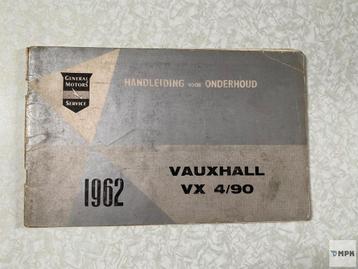 Vauxhall VX 4/90 Handleiding Onderhoud 1962 Nederlands beschikbaar voor biedingen