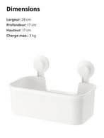 douche/badkamer: NIEUW 1 dienblad + 2 haken, Huis en Inrichting, Ophalen of Verzenden, Nieuw, Wit