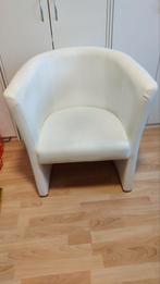 Wit "lederen" kuipzeteltje, Huis en Inrichting, Ophalen