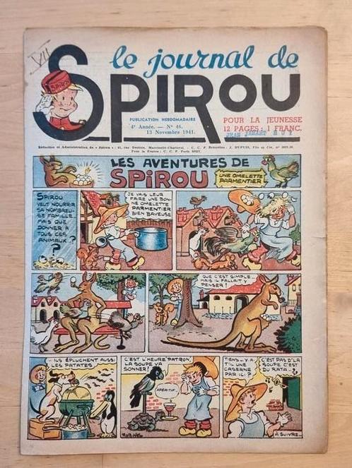 fascicule SPIROU du 13 novembre 1941, Boeken, Stripverhalen, Gelezen, Ophalen of Verzenden