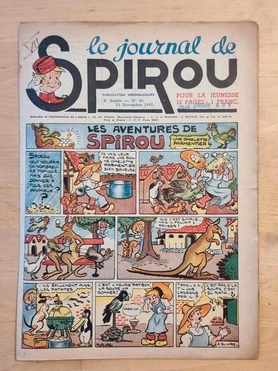 fascicule SPIROU du 13 novembre 1941, Boeken, Stripverhalen, Gelezen, Ophalen of Verzenden