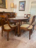 salle à manger empire 6 chaises une table ovale à rallonge, Antiquités & Art, Antiquités | Meubles | Tables