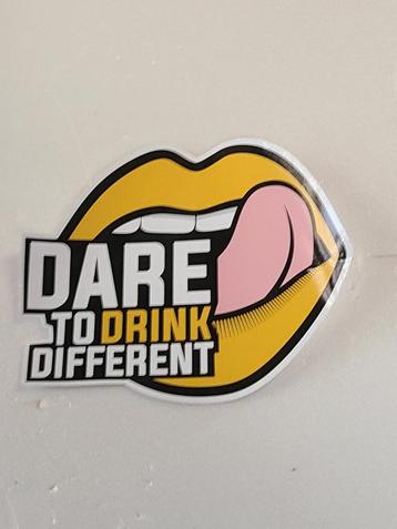 	 sticker dare tot drink different beschikbaar voor biedingen
