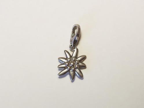 Sterling zilveren bedel Edelweiss, Handtassen en Accessoires, Bedels, Zo goed als nieuw, Overige merken, Zilver, 4 bedels of meer