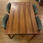 AM Deense uitschuifbare teakhouten tafel, 200 cm of meer, 50 tot 100 cm, Teakhout, Gebruikt