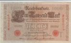 Bankbiljet Duitsland 1000 Mark Bruinrode nummering - 1910, Postzegels en Munten, Los biljet, Duitsland, Verzenden
