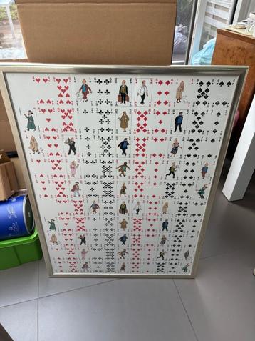 Kuifje ongesneden kaartspel ingekaderd beschikbaar voor biedingen