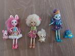 3 enchantimals popjes met diertje, Ophalen of Verzenden, Zo goed als nieuw