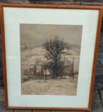 dessin paysage signe alfred duriau, Antiquités & Art, Enlèvement ou Envoi