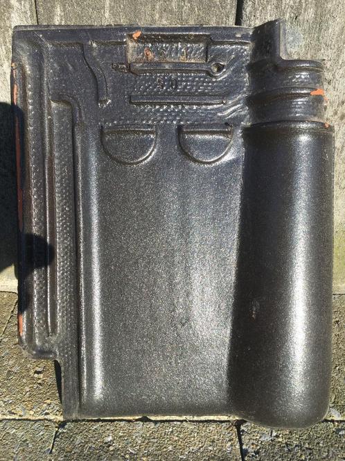 Pottelberg zwart gelakte dakpannen, Doe-het-zelf en Bouw, Dakpannen en Dakbedekking, Dakpannen, Zwart, Ophalen of Verzenden