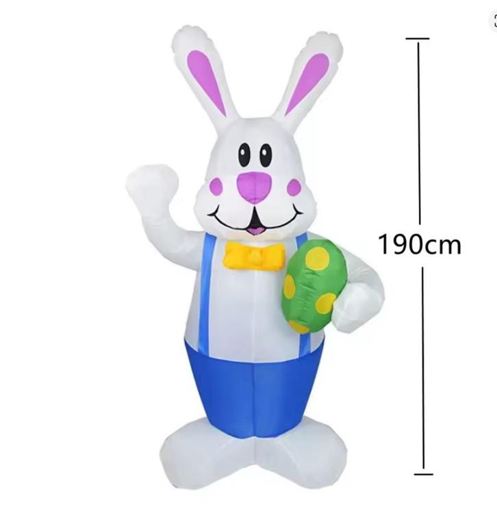 Paashaas met led verlichting en opblaassysteem binnen/buiten, Diversen, Pasen, Zo goed als nieuw, Ophalen of Verzenden