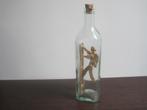 vintage fles met bergbeklimmer erin, Ophalen of Verzenden