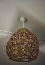 Set 3 rotan hanglampen in boho stijl., Huis en Inrichting, Ophalen, Zo goed als nieuw