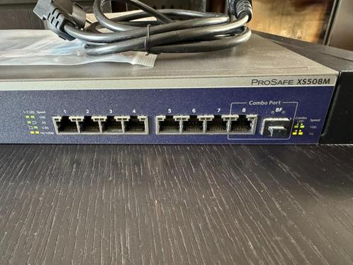 Netgear XS508M 8-ports 10GbE (multi-gigabit) network switch, Computers en Software, Netwerk switches, Zo goed als nieuw, Ophalen of Verzenden