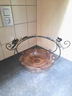 Antieke fruitschaal val Saint lambert met metalen houder, Antiek en Kunst, Ophalen