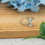 verstelbare zilveren ring aquamarijn, Handtassen en Accessoires, Ophalen of Verzenden, Nieuw