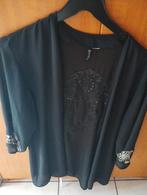 Mooie zwarte lange blouse m. 38 merk Divided van H & M, Kleding | Dames, Ophalen of Verzenden