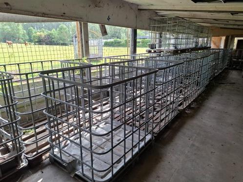 ibc container kooi, Tuin en Terras, Regentonnen, Gebruikt, Metaal, Ophalen