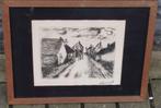 Gravure ruelle signe Maurice vlaminck, Antiek en Kunst, Kunst | Etsen en Gravures, Ophalen of Verzenden