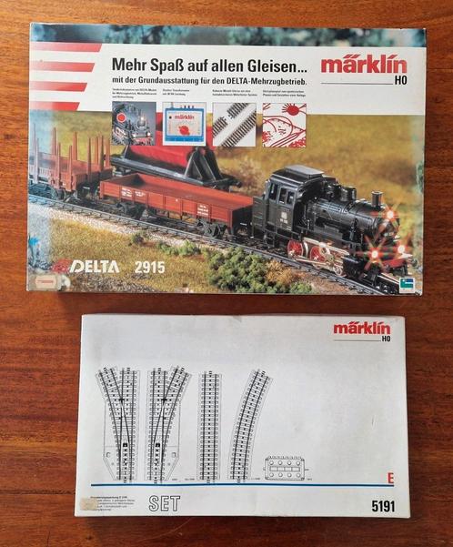 Märklin HO Delta 2915 startset & uitbreidingsset E 5191., Hobby en Vrije tijd, Modeltreinen | H0, Zo goed als nieuw, Treinset