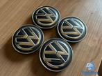 ORIGINELE VW Volkswagen naafkap naafdop set zwart chroom, Verzenden, Gebruikt