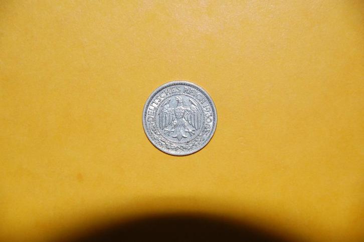 50 PFENNIG 1930 met letter E, Postzegels en Munten, Munten | Europa | Niet-Euromunten, Losse munt, Duitsland, Verzenden