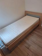 Compleet bed en nachtkastje, Huis en Inrichting, Slaapkamer | Bedden, Ophalen, Grijs, Verstelbaar